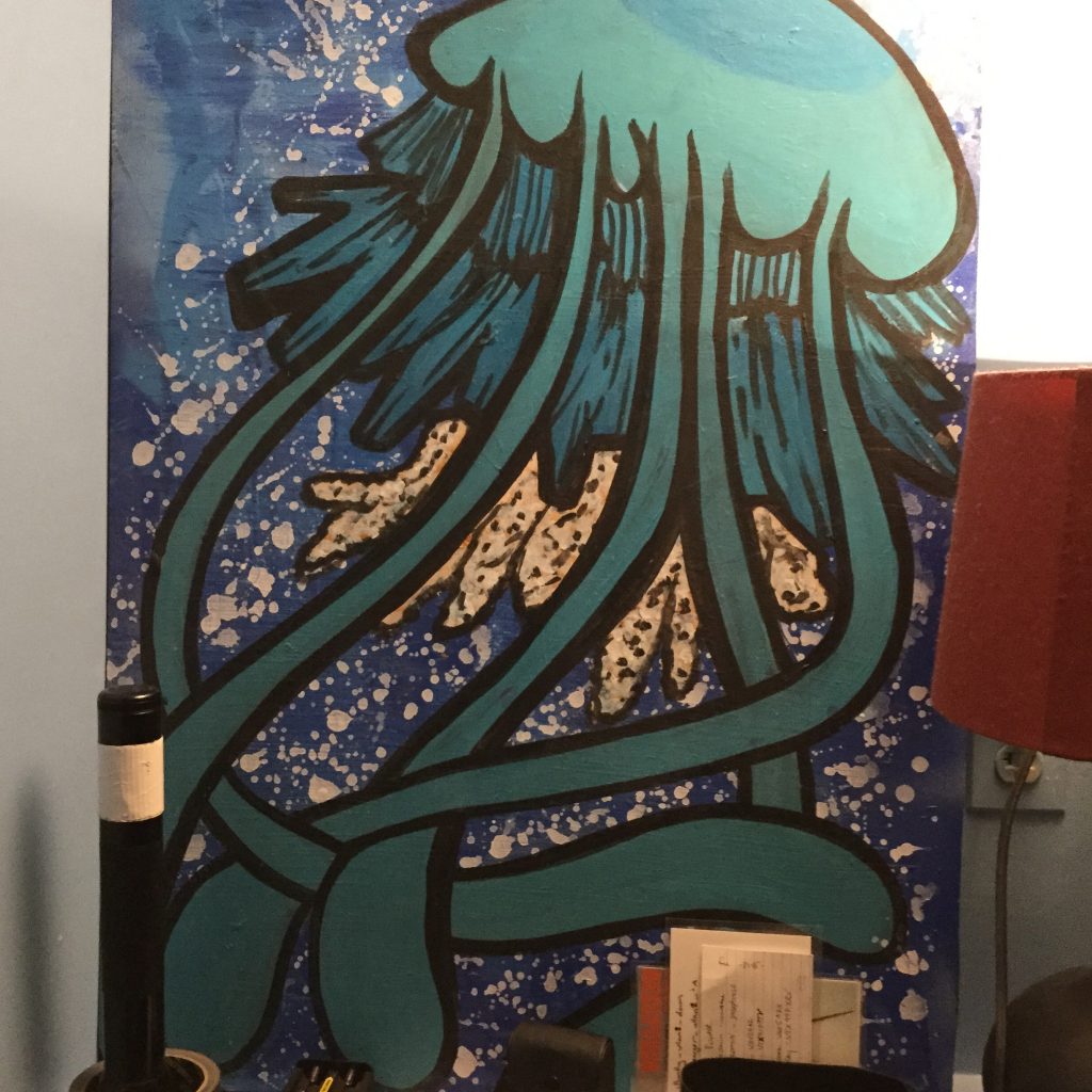 jellyfish canvas painting
